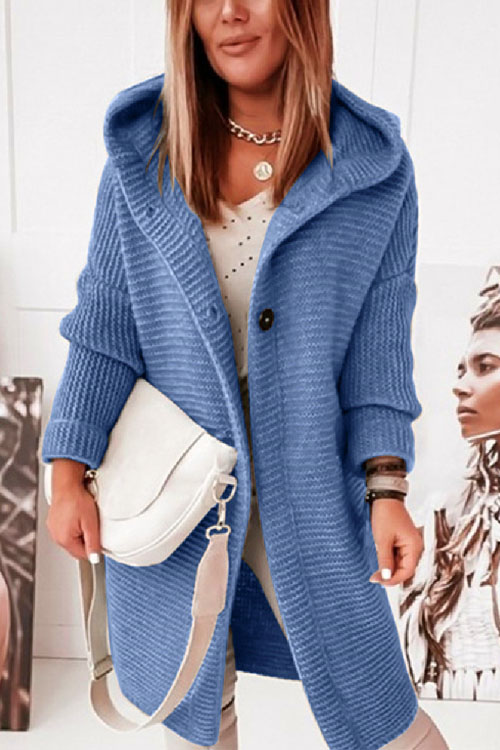Nonnadress Knit Hoodie Loose Sweater Cardigan