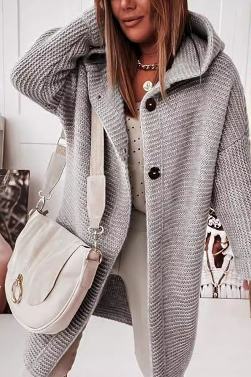 Nonnadress Knit Hoodie Loose Sweater Cardigan