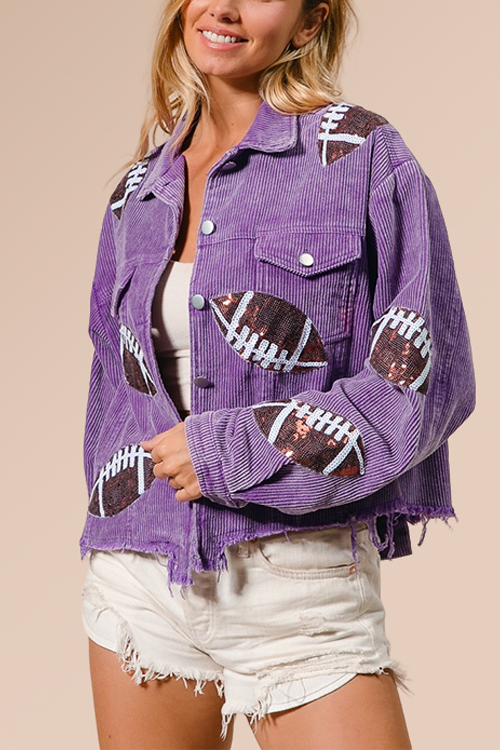Nonnadress Sequin Embroidered Rugby Jacket