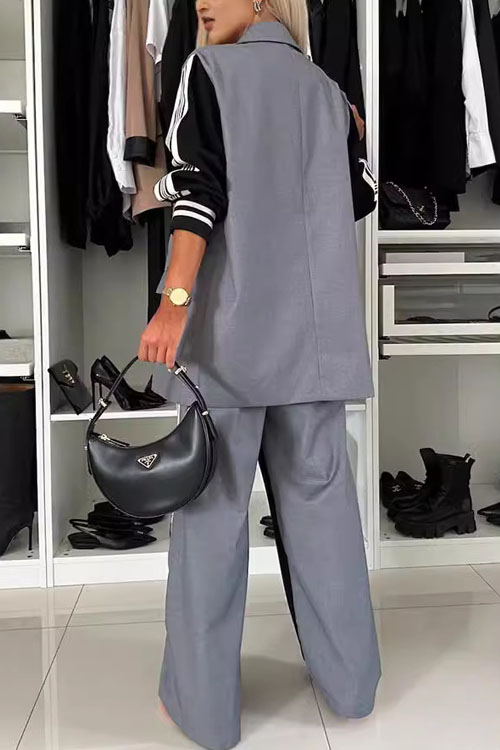 Nonnadress Patchwork Double-Breasted Blazer Suit