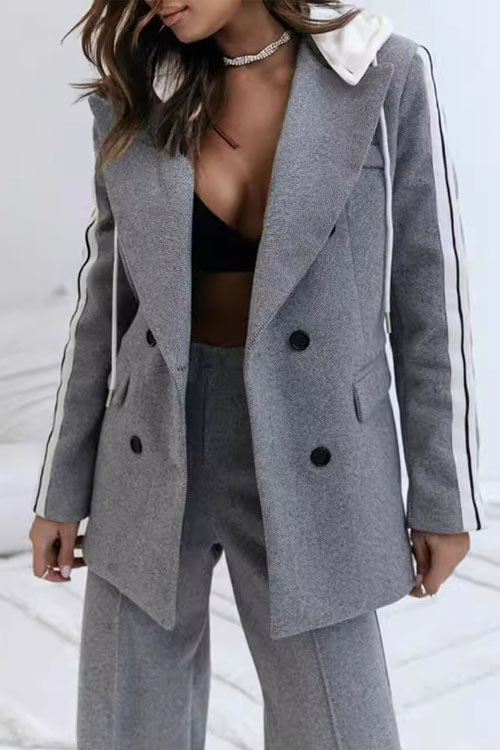 Nonnadress Double-Breasted Pocket Blazer Suit