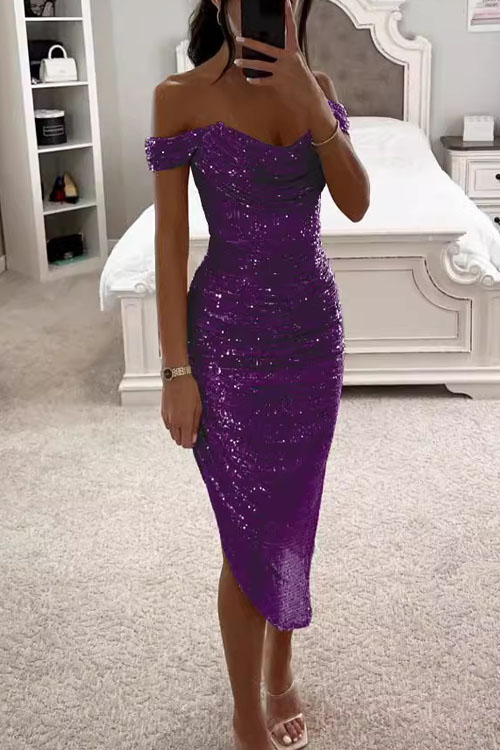 Nonnadress Sequin Party Zipper Dress