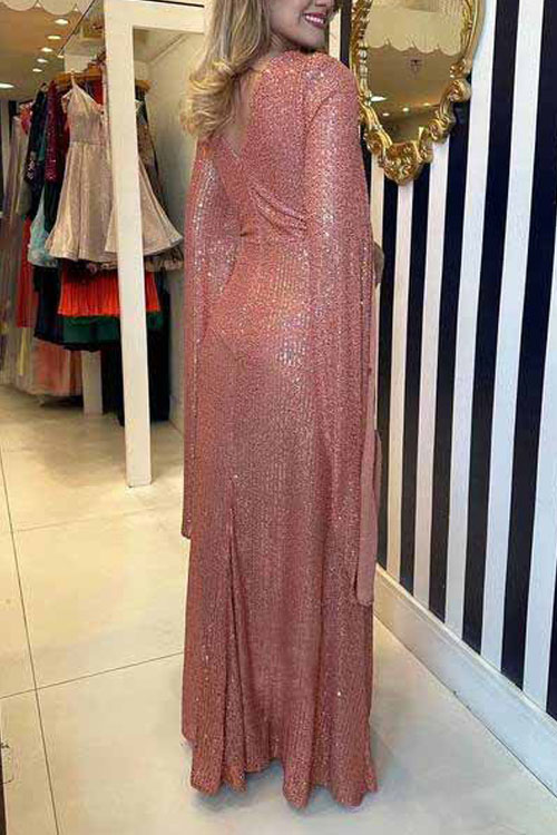 Nonnadress Sequin Casual Loose Party Dress