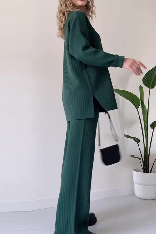 Nonnadress Button Fashion Casual Home Two-piece Suit