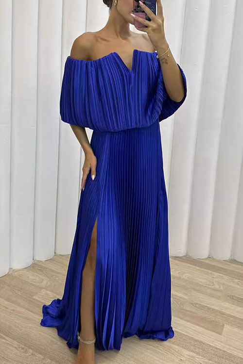 Nonnadress Accordion Pleated Elegant Gown Dress