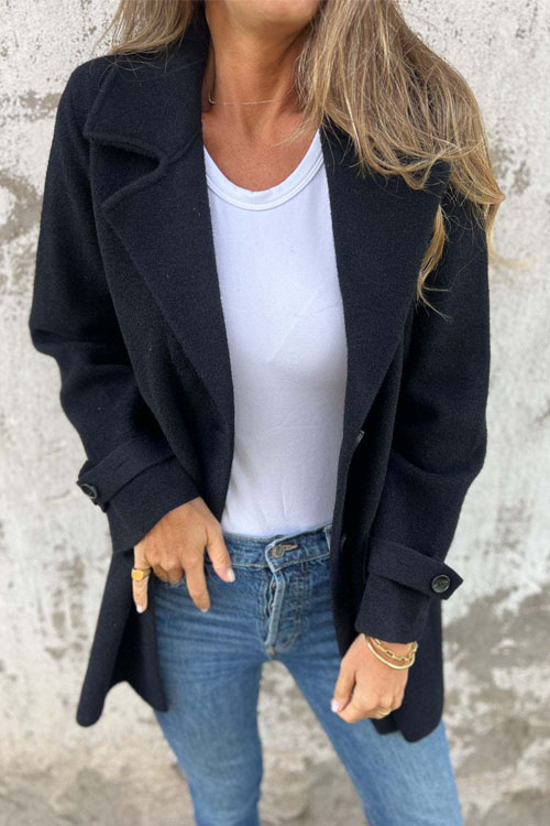 Nonnadress Wool Casual Loose Lapel Cardigan Coat