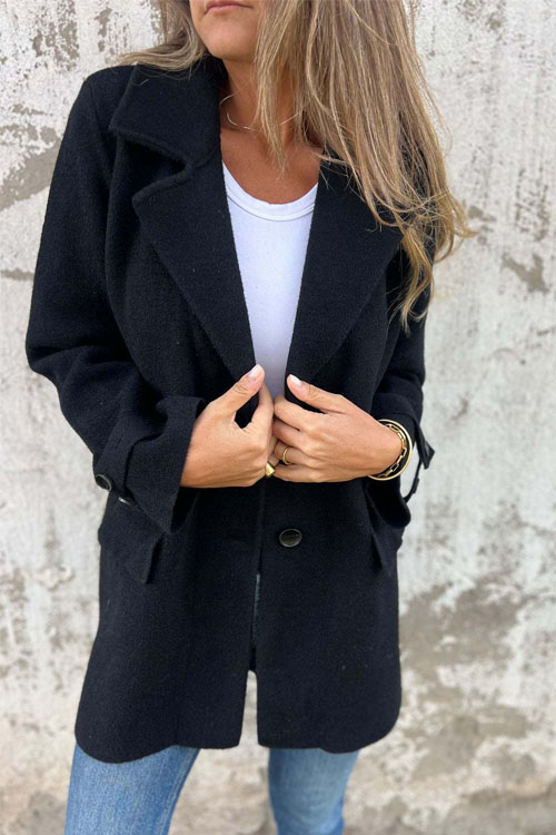 Nonnadress Wool Casual Loose Lapel Cardigan Coat