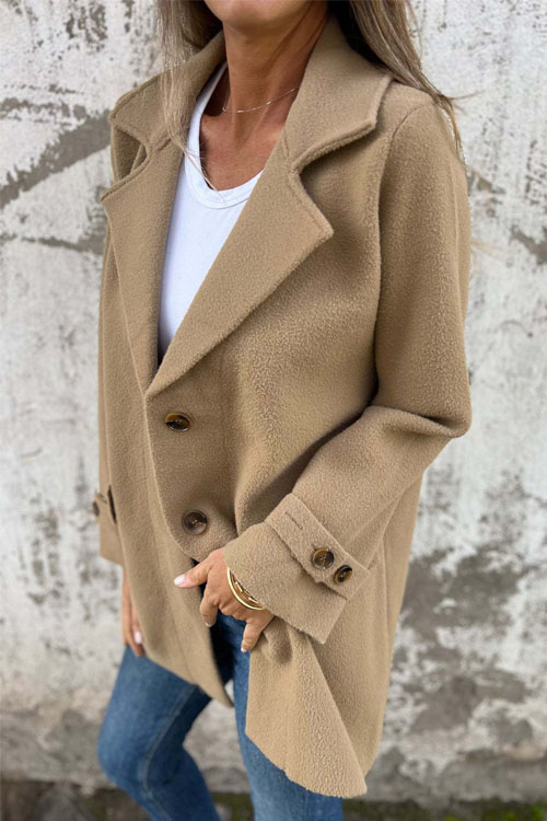 Nonnadress Wool Casual Loose Lapel Cardigan Coat