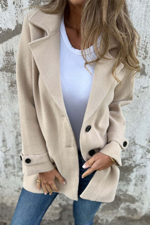 Nonnadress Wool Casual Loose Lapel Cardigan Coat