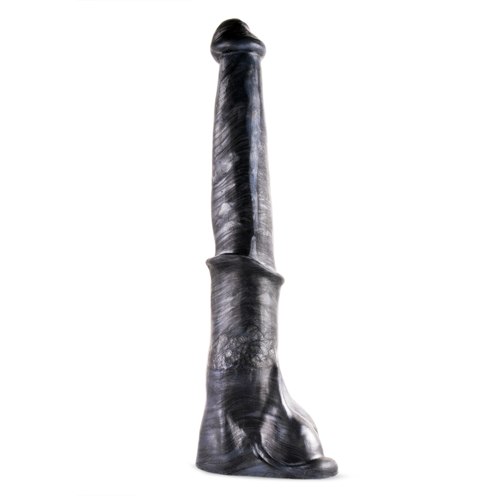 Sinnovator Black Only Stallion Platinum Silicone Dildo 7 Inches to 16 Inches (4 Sizes)