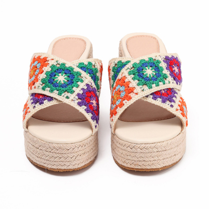 Women's Wedge Heeled Sandals, Comfortable & Lightweight AnkleStrap Platform Heels, Open Toe Non-slip Sandals