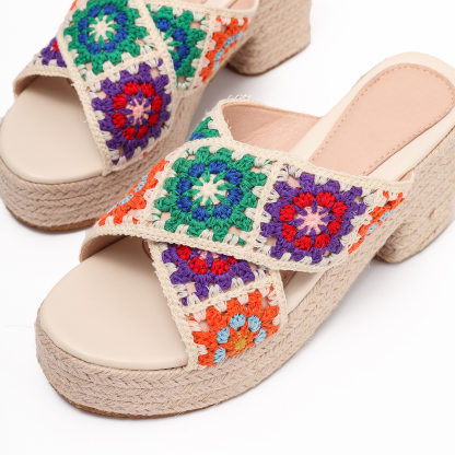 Women's Wedge Heeled Sandals, Comfortable & Lightweight AnkleStrap Platform Heels, Open Toe Non-slip Sandals