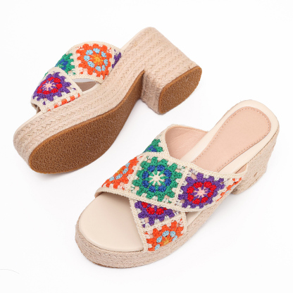 Women's Wedge Heeled Sandals, Comfortable & Lightweight AnkleStrap Platform Heels, Open Toe Non-slip Sandals