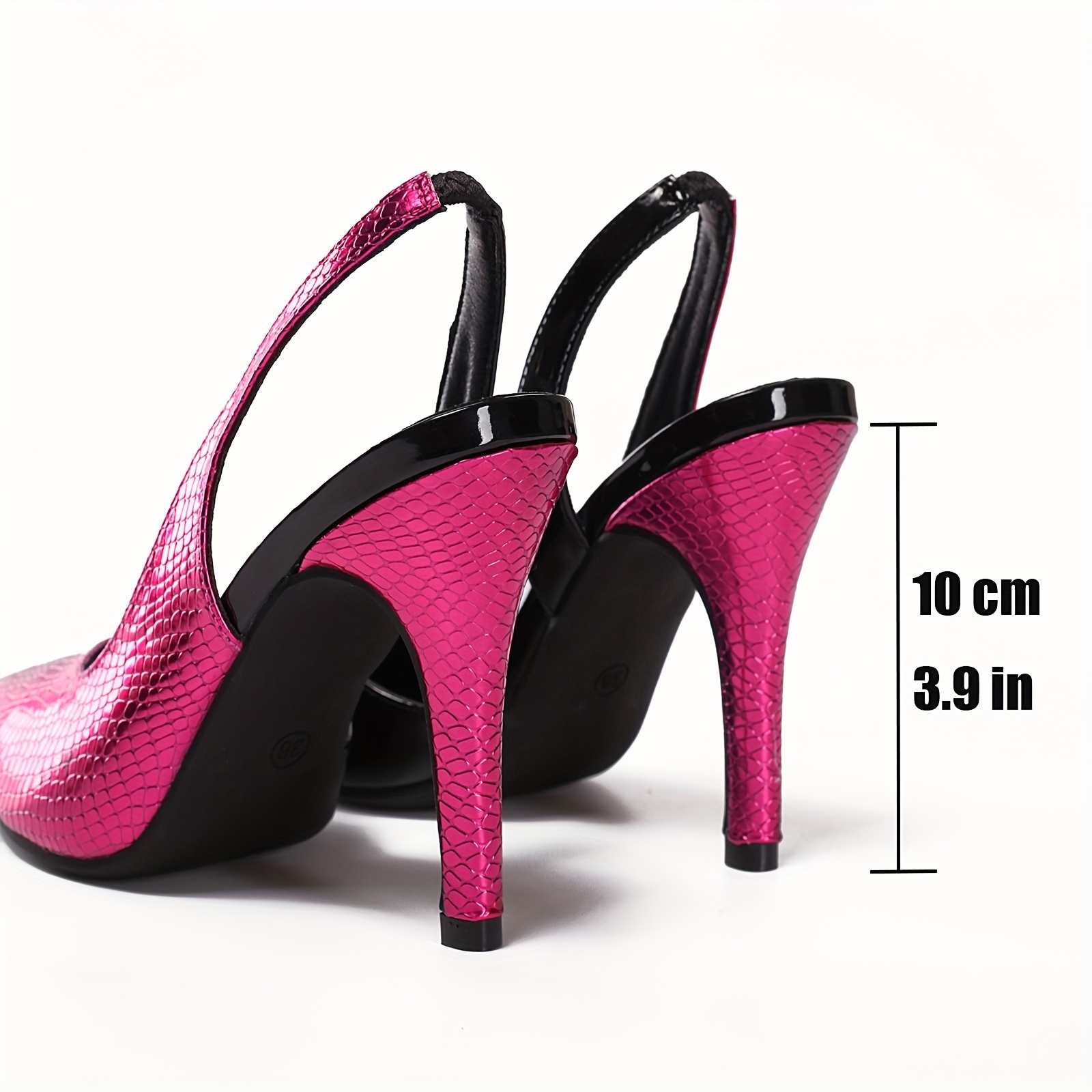 Women's Trendy Contrast Color Stiletto Heels, Elegant Point Toe Dress Pumps, Fashion Ankle Strap Slingback Heels
