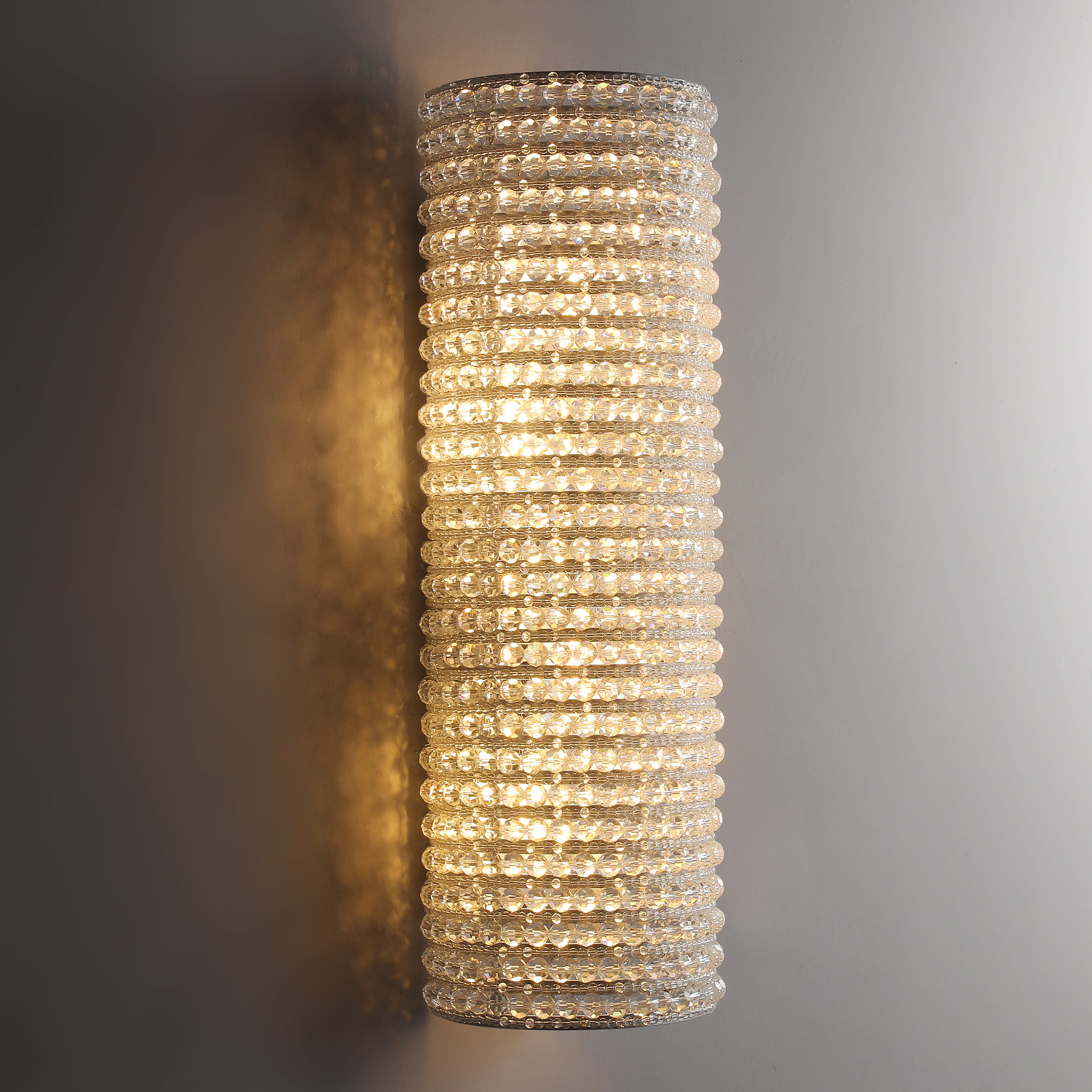 Halo Clear Crystal Beads Wall Sconce