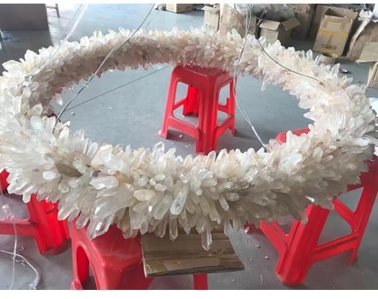 Rock Crystal Halo Modern Chandelier