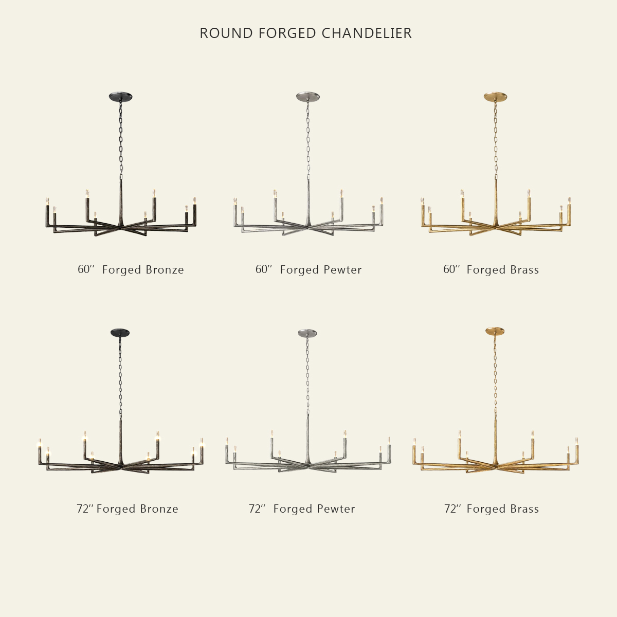 Thaddeus Round Chandelier 36"