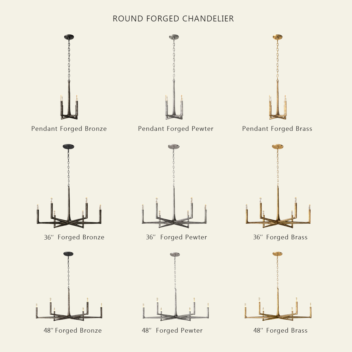 Thaddeus Round Chandelier 36"