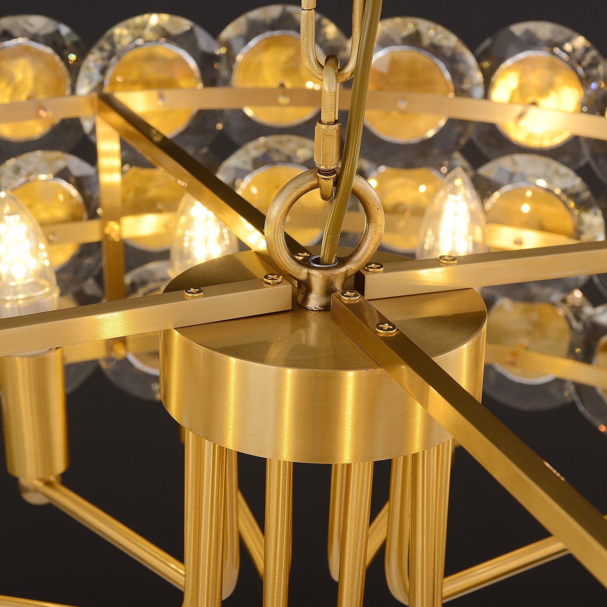 Gold Coin Crystal Chandelier