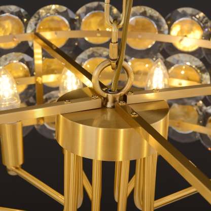 Gold Coin Crystal Chandelier