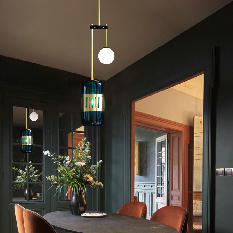 Creative dark green chandelier