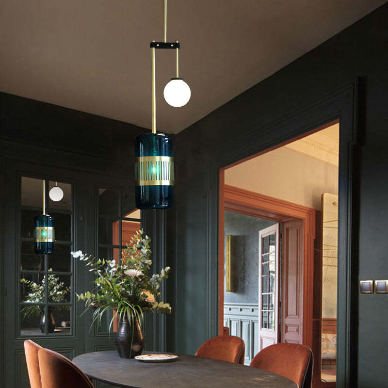 Creative dark green chandelier