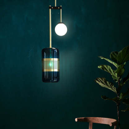 Creative dark green chandelier