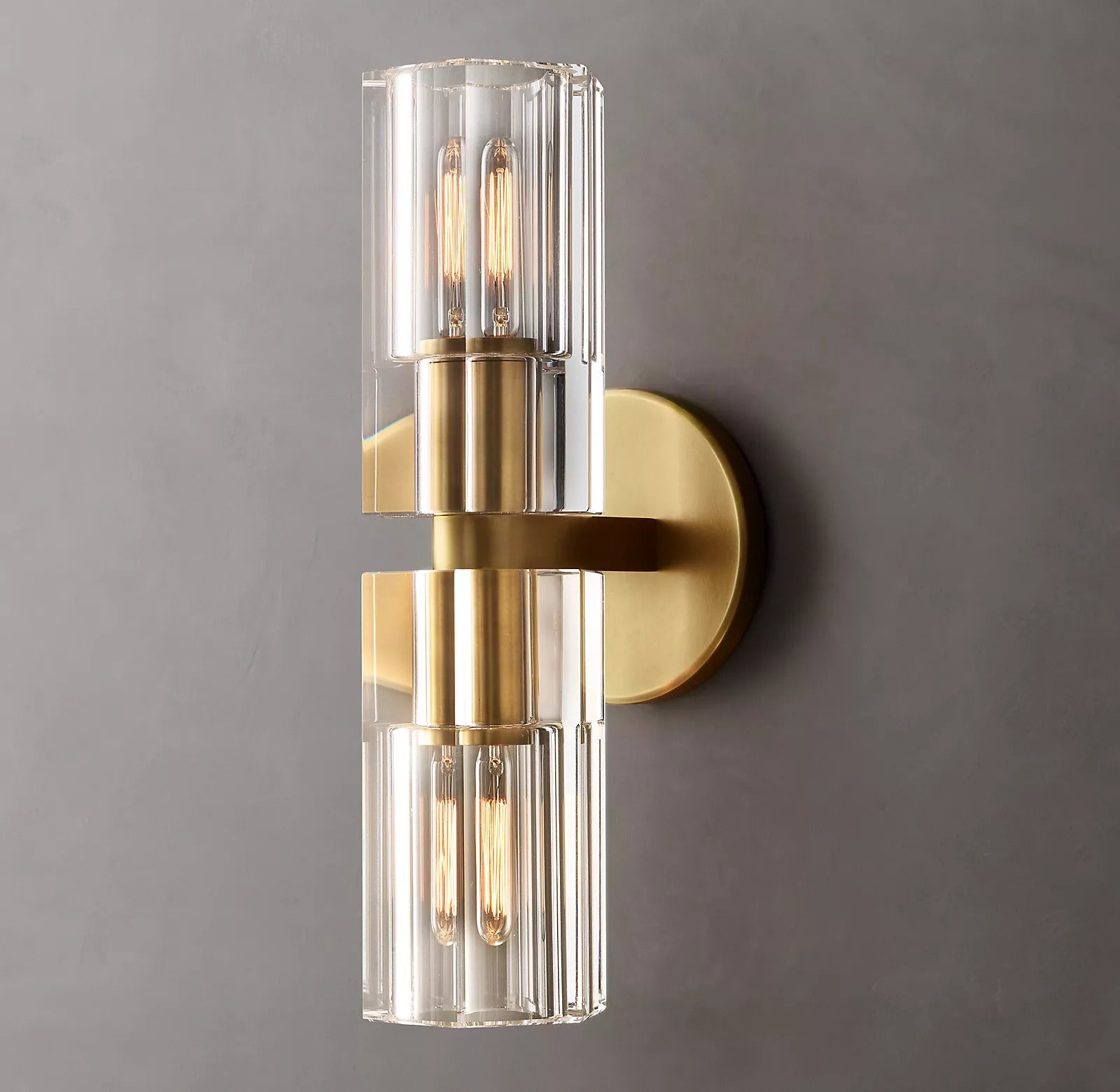 Arcades Crystal Cup Linear Wall Sconce