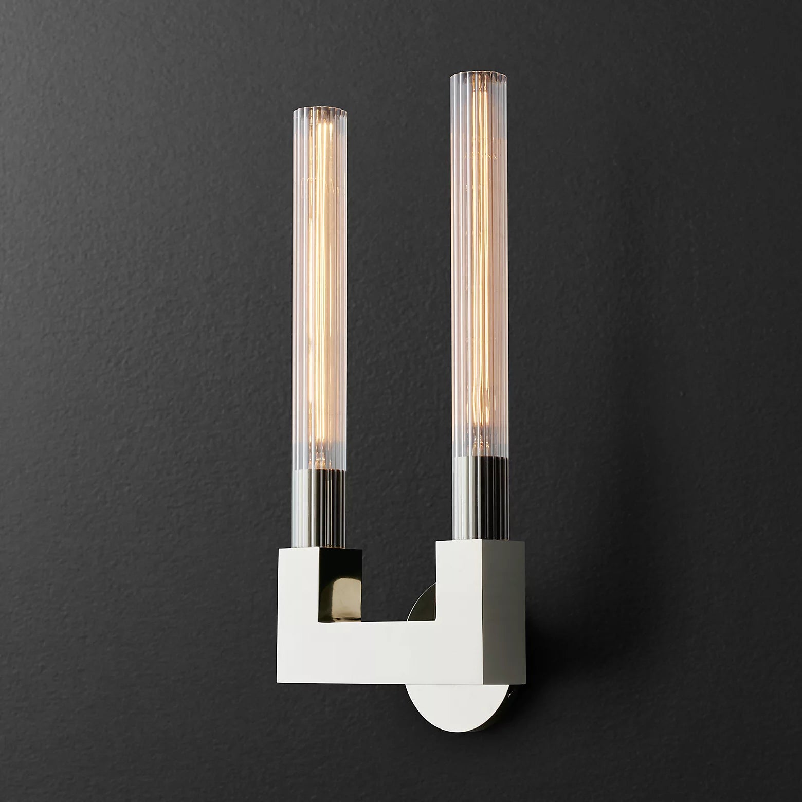 Vertical Linear Candlestick Double Head Wall Sconce