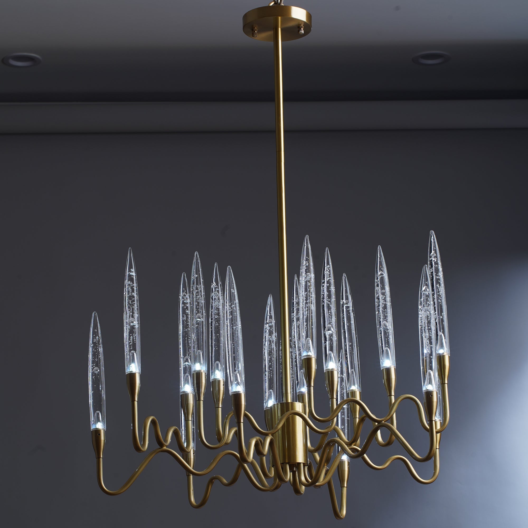 Postmodern Creative Arrow Copper Luxury Chandelier