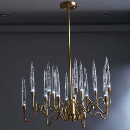 Postmodern Creative Arrow Copper Luxury Chandelier