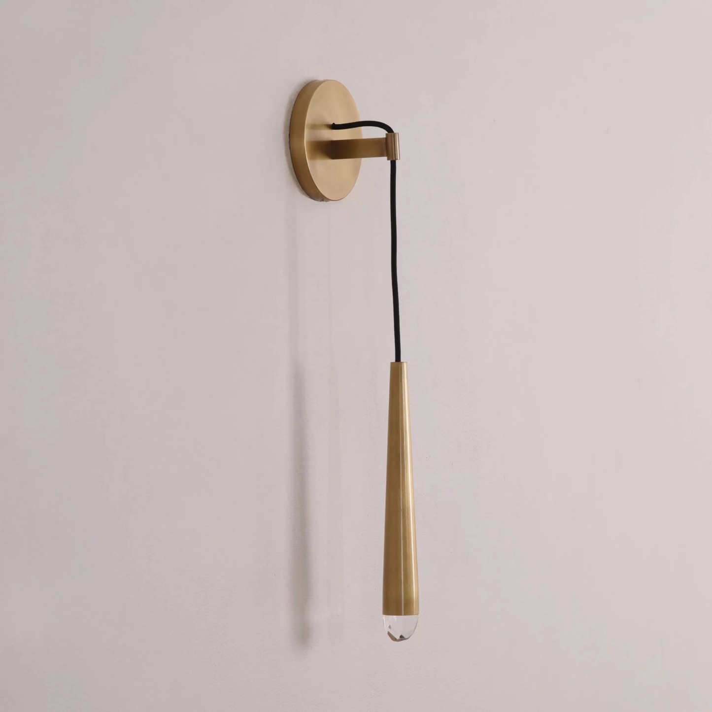 Aquinas Tapered Tubular Solid Brass Wall Sconce 22" H