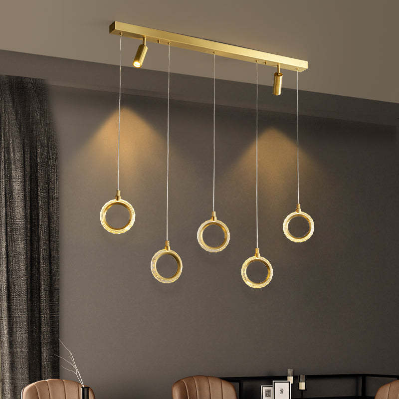 Modern Creative rectangle ring chandelier