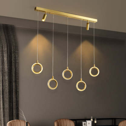 Modern Creative rectangle ring chandelier