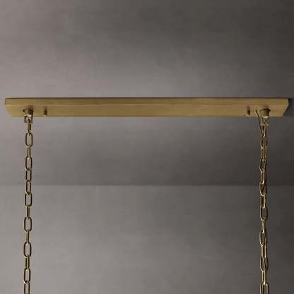 Halow Faceted Crystal Rectangular Chandelier 62"