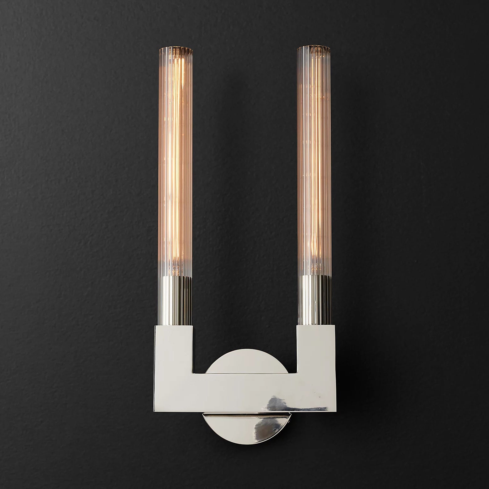 Vertical Linear Candlestick Double Head Wall Sconce