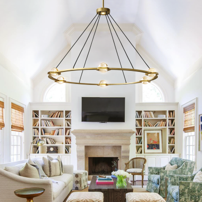 Eclatanti Crystal Ball Round Chandelier 60"