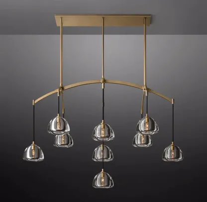 Hemispheres Linear Chandelier 54''
