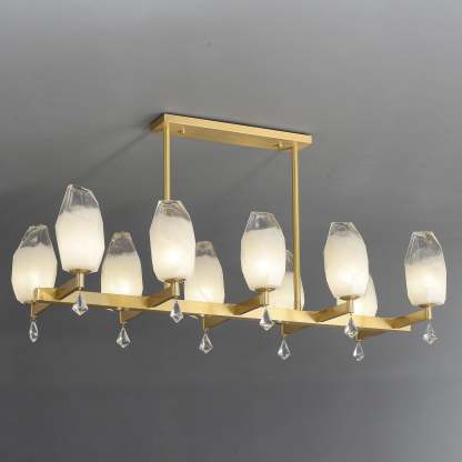 Liya pendant glass chandelier 10 Lights