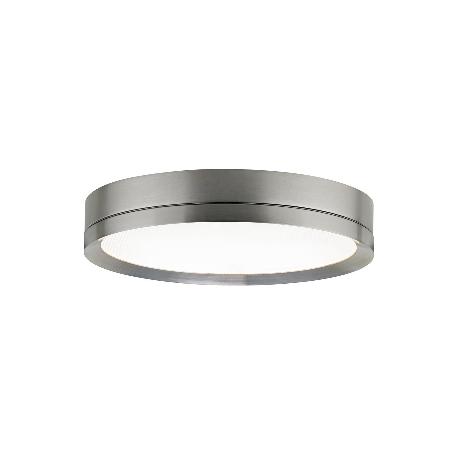 Modern Finch LED Flush Mount In Satin Nickel