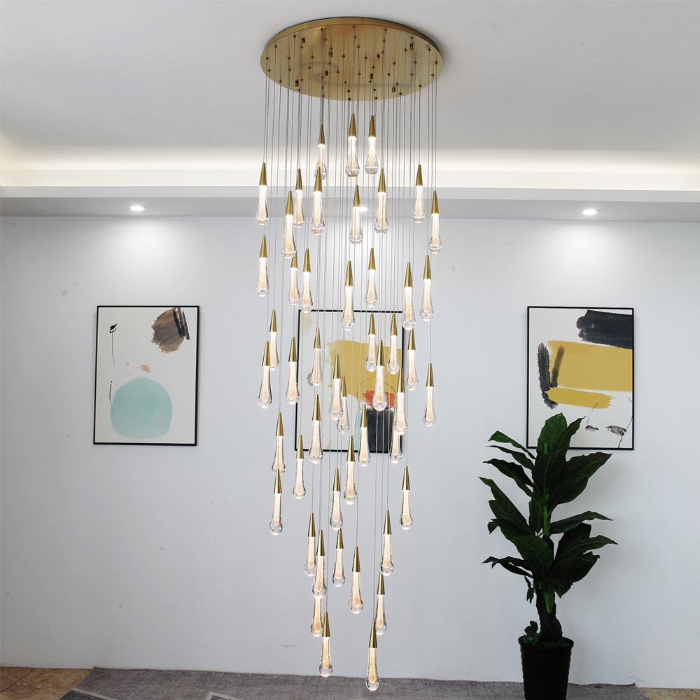 Two Story Foyer Chandeliers Raindrop Large Chandelier For High Ceiling Staircase