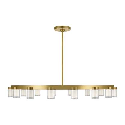 Ella LED Chandelier In Natural Brass 44"