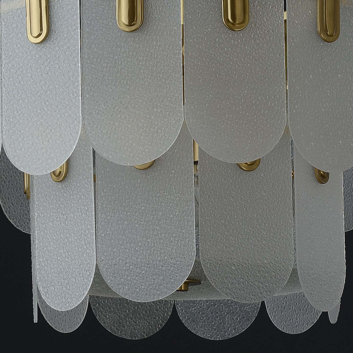 Diamond White Brass Glass Chandelier