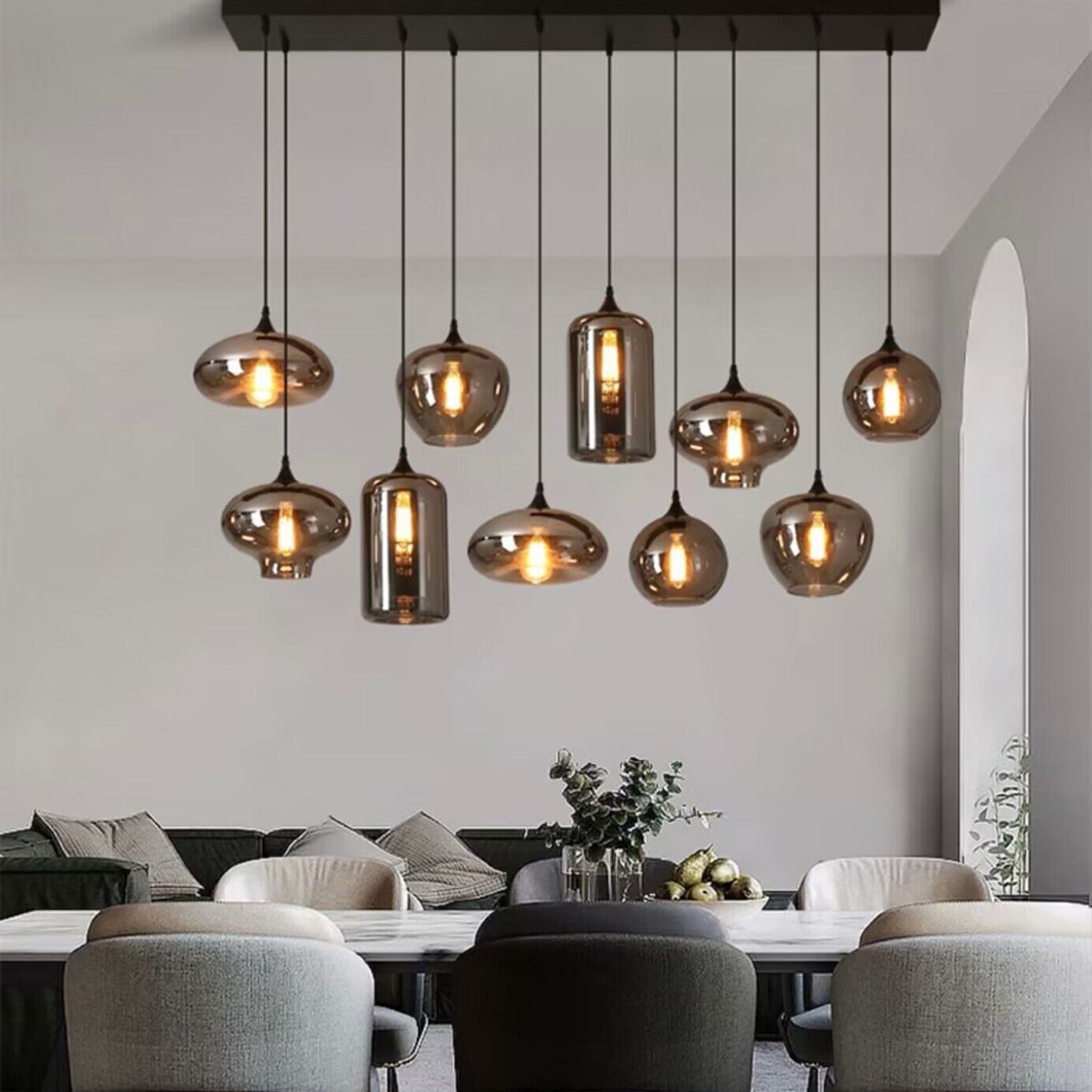 Nola Modern Fashion Multi-headed Glass Lamp Designer Models Coffee, Dining Bar/Table Scandinavian Chandelier