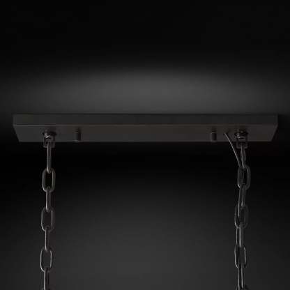 Halow Faceted Crystal Rectangular Chandelier 42"