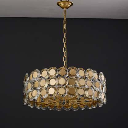 Gold Coin Crystal Chandelier