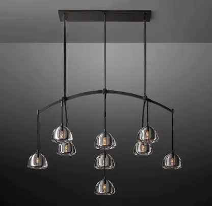 Hemispheres Linear Chandelier 54''