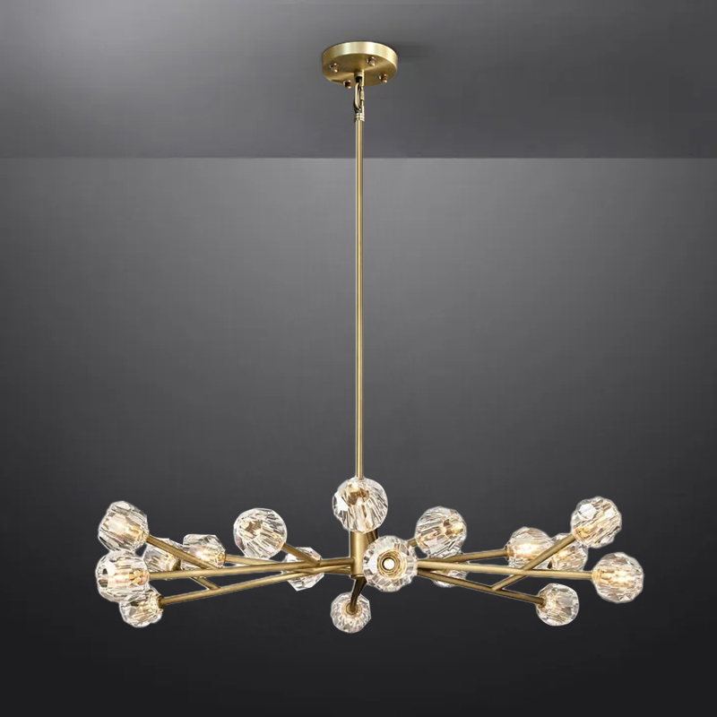 Boule De Crystal Round Chandelier 60"