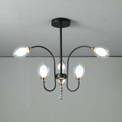 Modern Black and gold  pendant chandelier