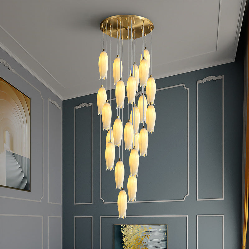 White Bud Modern Chandelier